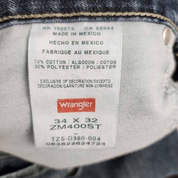 Wrangler Jeans Mens 34x32 Blue Authentics Carpenter Straight Leg Denim - Picture 10 of 11